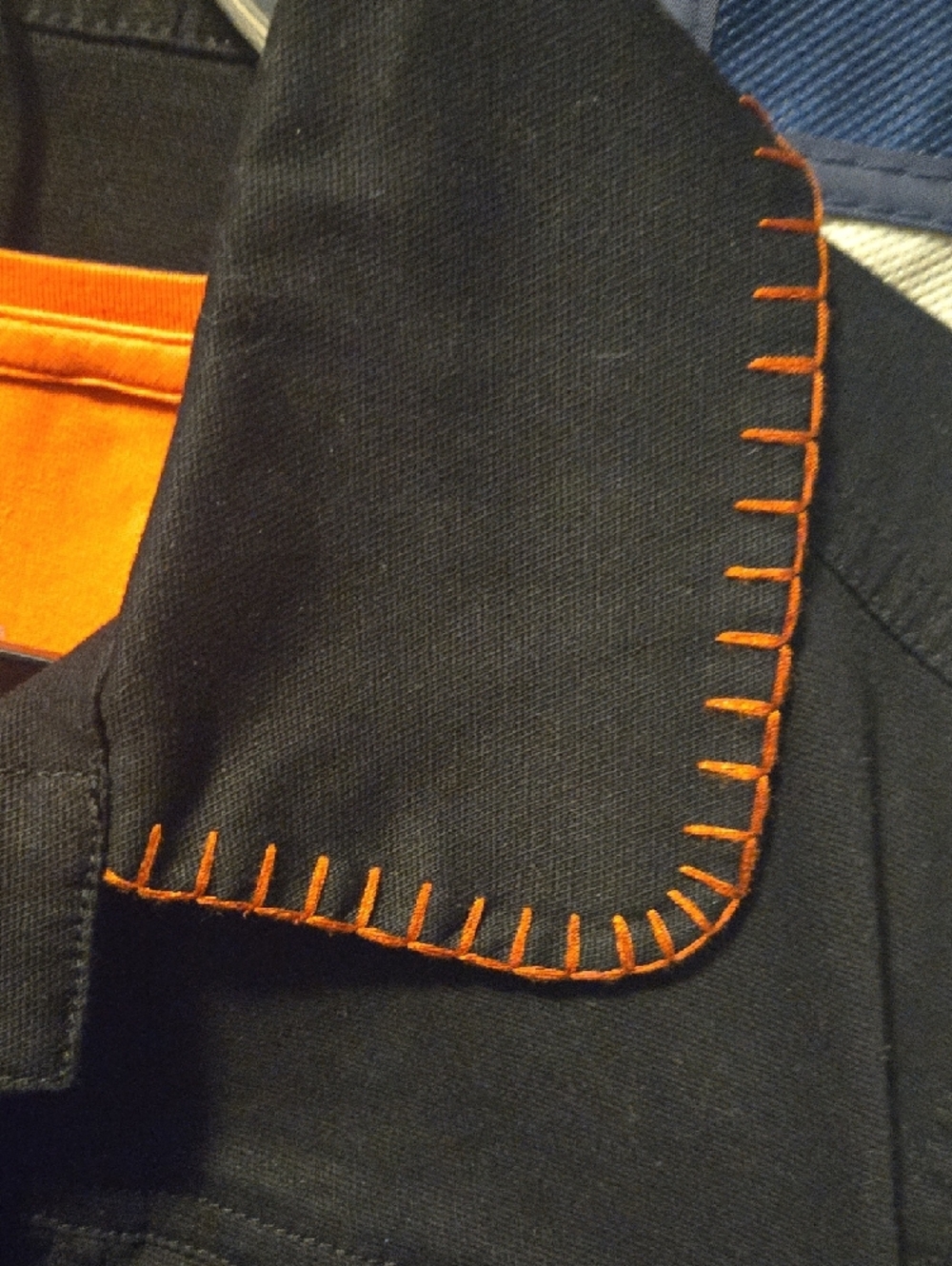 Ruby Rd. Black Jacket Pants Set with Orange Details. Includes Orange Chicos Top! - Picture 2 of 10